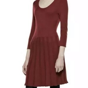 THAKOON Cable Knit Fit & Flare Sweater Dress